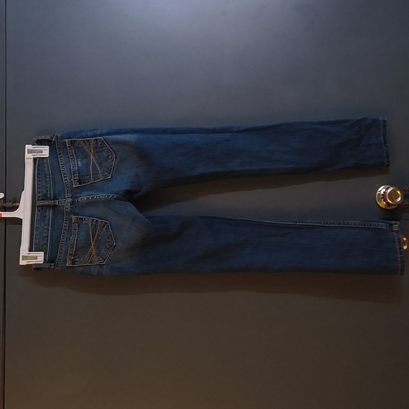 Aeropostale Blue Skinny Jeans Distressed Style Low Rise - Picture 3 of 3